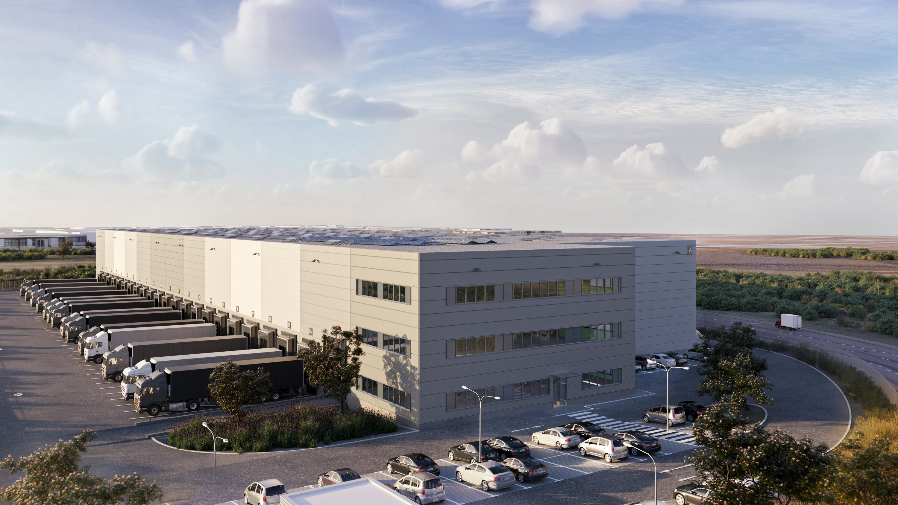 Exterior de la nave, muelles de carga